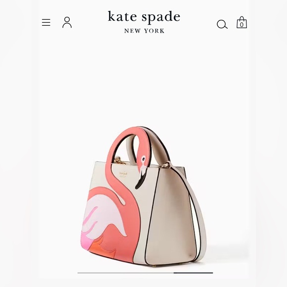 New Kate Spade By The Pool Flamingo Original Bag - Picture 2 of 11